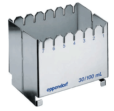 德國艾本德（Eppendorf）ReservoirRack,用于存放10mL、30mL和100mL試劑槽。最多可以放置7個試劑槽模塊或試劑槽